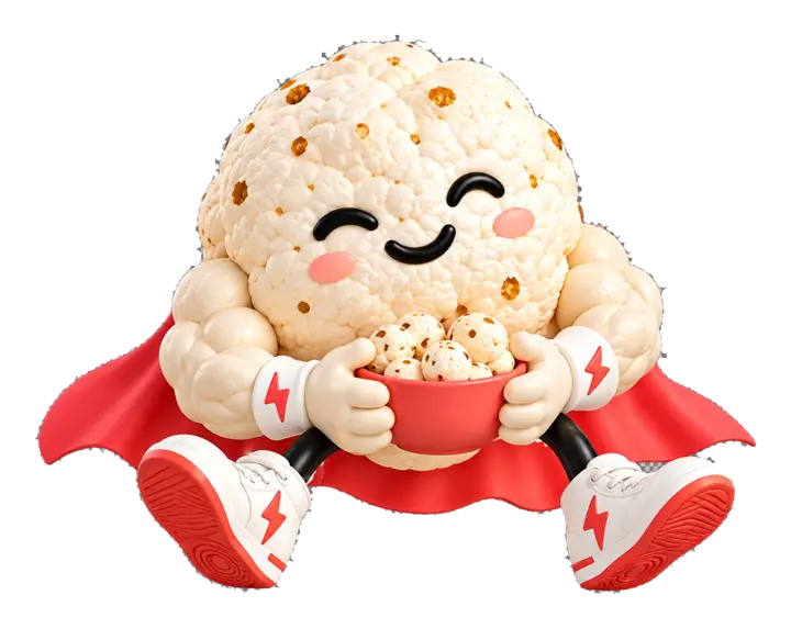 Mako Pako relaxing with a bowl of makhana